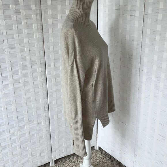 NWT Zadig & Voltaire Alma Bijoux Cashmere Sweater in Mastic Size XS - Picture 5 of 15